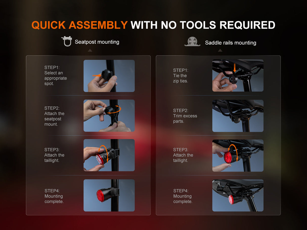 Fenix BC06R Smart Brake Bicycle Taillight Adventure Ready