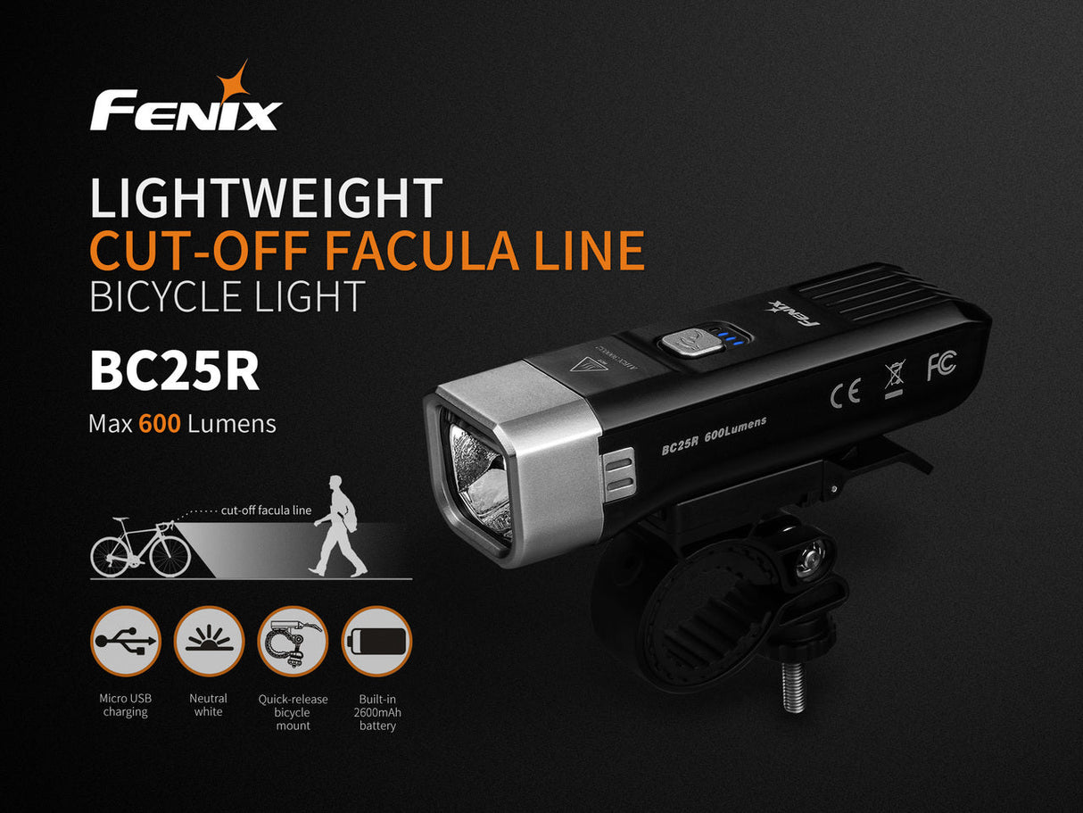 Fenix BC25R LED Bike Light 600 Lumen - Trail-Tested Gear