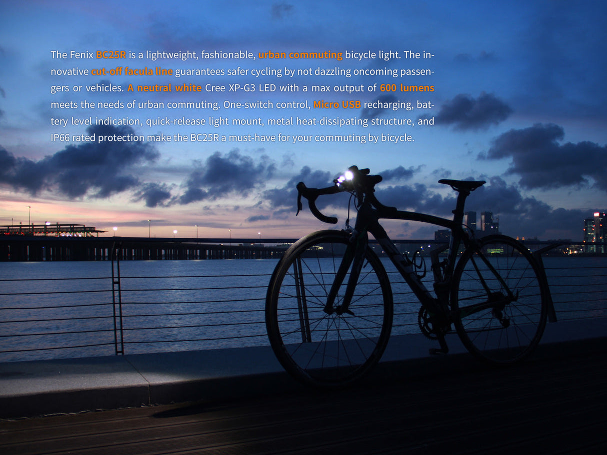 Fenix BC25R LED Bike Light 600 Lumen - Trail-Tested Gear