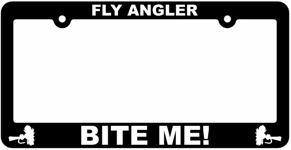 Fishing License Plate Frames w/ Graphics