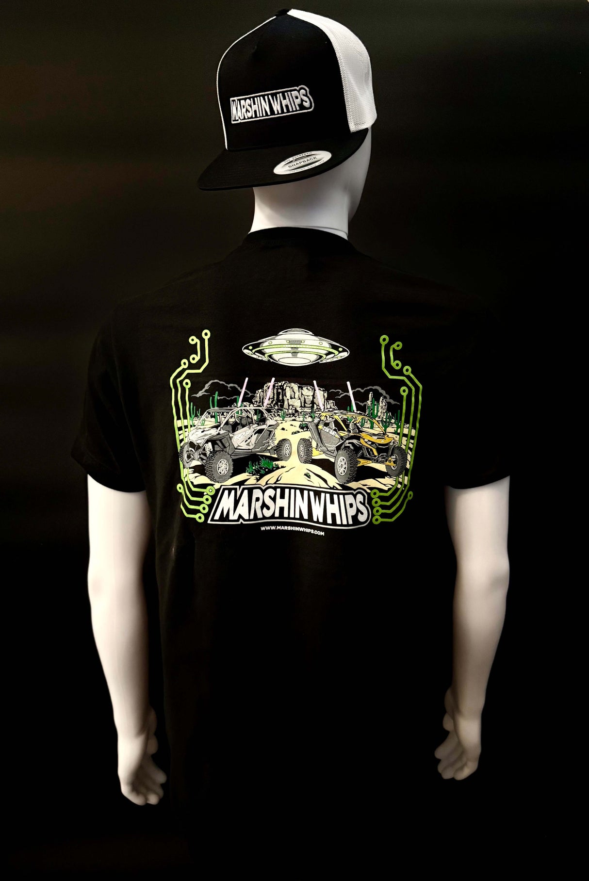 Marshin Whips Black & Green UFO T-Shirt