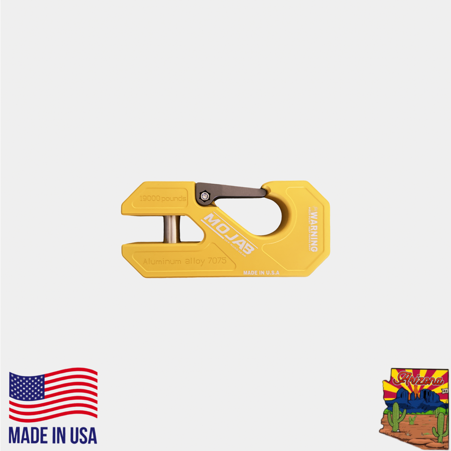 Aluminum winch shackle, closed latch (LIFE TIME WARRANTY*)