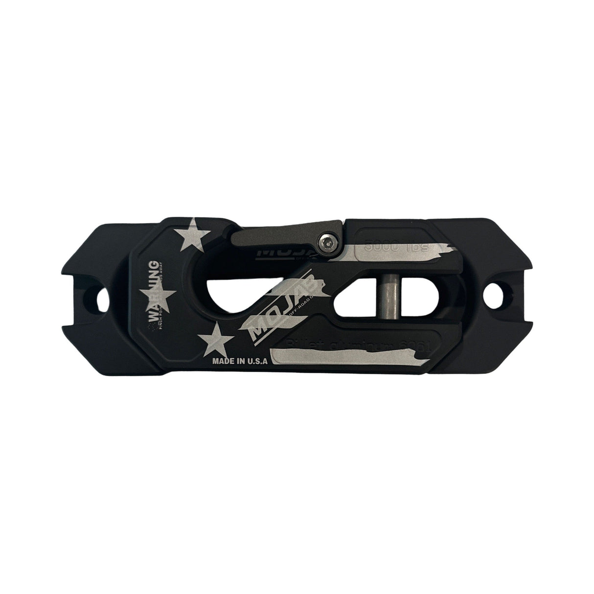 Side By Side / UTV Aluminum Recessed Winch Shackle with Fairlead Kit, closed latch (LIFE TIME WARRANTY*)