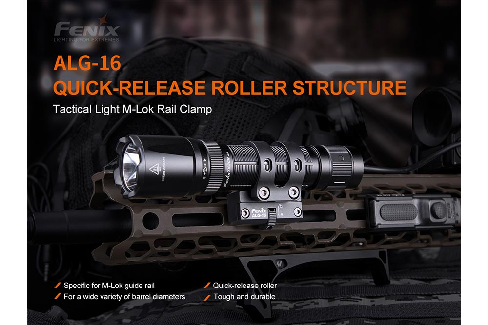 Fenix ALG 16 M Lok Rail Mount For Tactical Rifles With Quick Release Roller Durable Aluminum