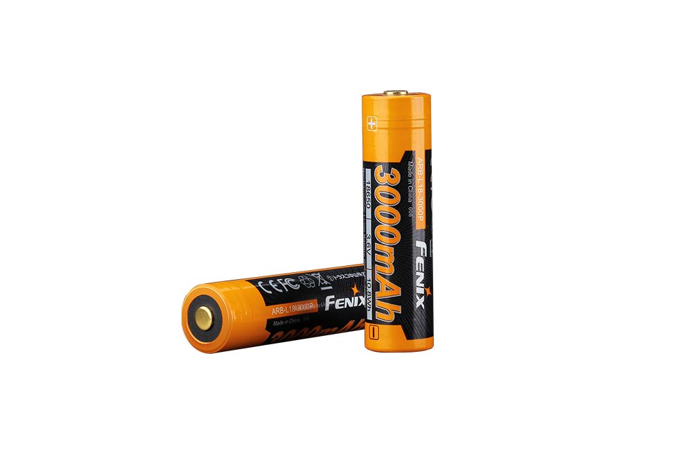 Fenix ARB-L18-3000P Rechargeable Li-Ion Battery For High-Drain Flashlights 14A Peak 10A Sustain Extended Runtime