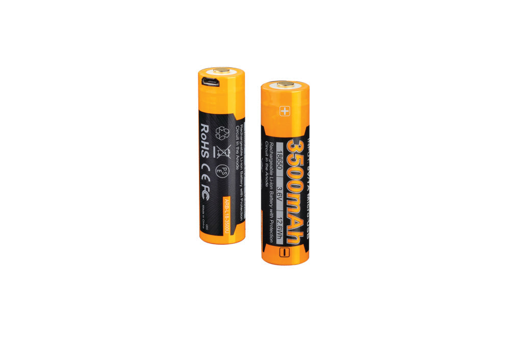 Fenix ARB-L18-3500U 18650 Battery USB Rechargeable High Capacity 3500mAh for High Performance Flashlights