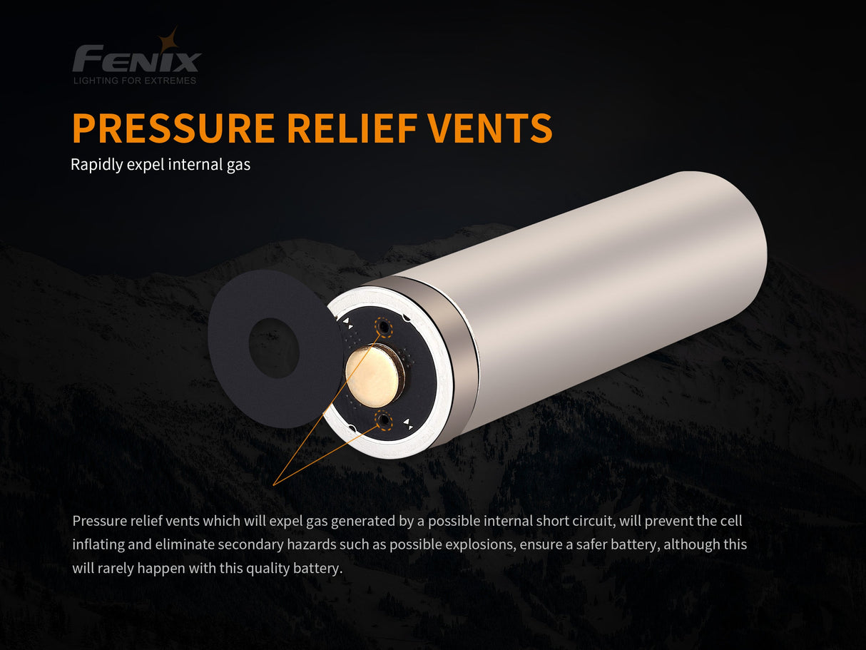 Fenix ARB-L21-5000 V2 21700 Rechargeable Battery For Extended Runtime And High Lumen Output For Flashlight Enthusiasts