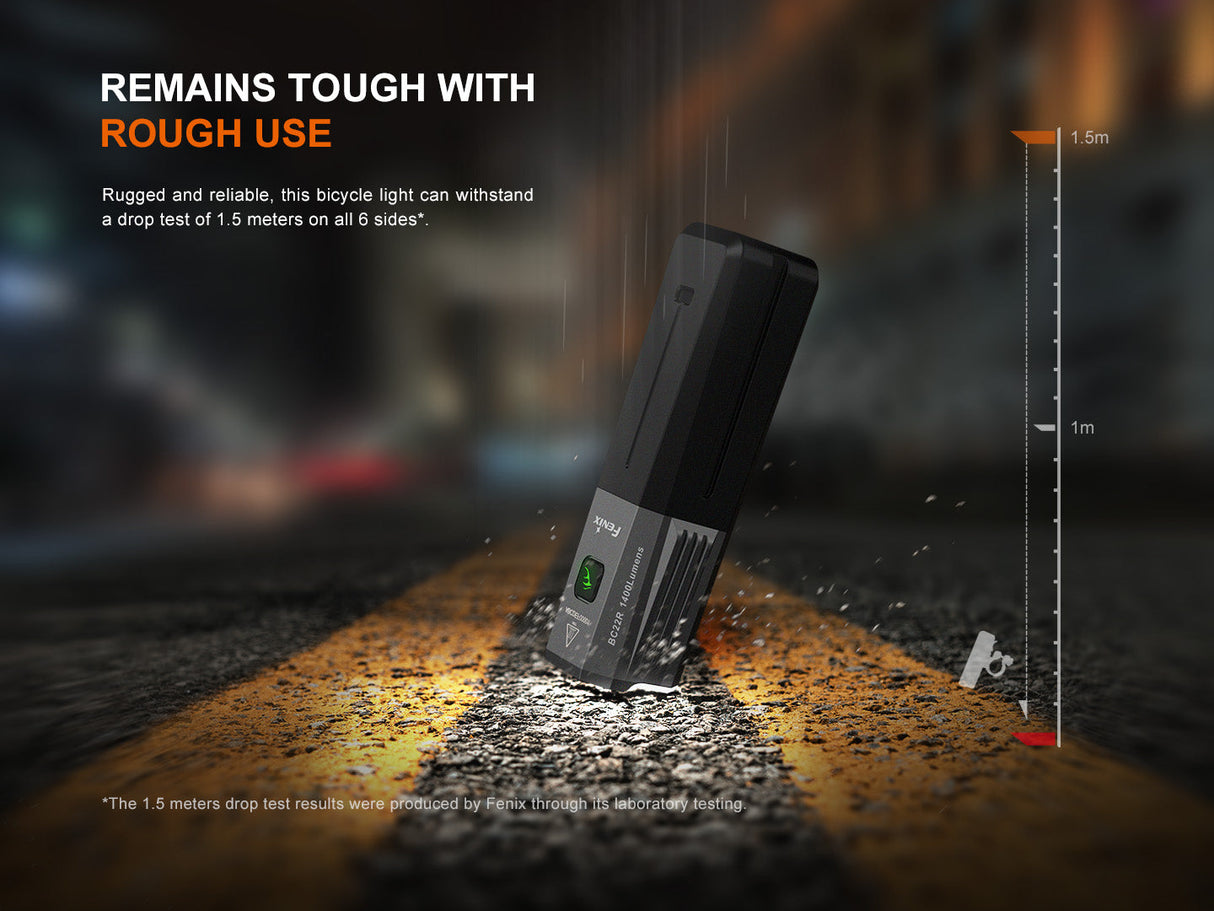 Fenix BC22R Performance Road Bike Light Adventure Ready