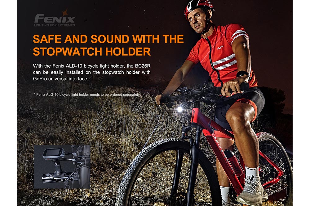 Fenix BC26R Durable Ultra Bright 1600 Lumens Bike Light For Cyclists With USB C Recharge And 65 Hour Runtime