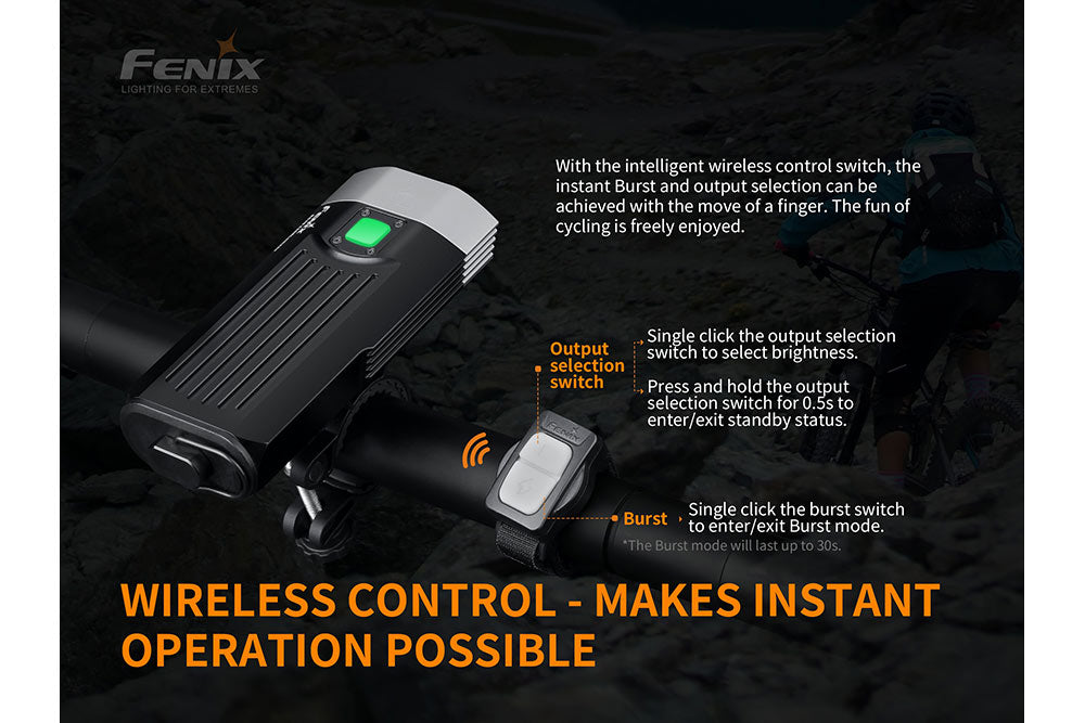 Fenix BC30 V2 LED Bike Light 2200 Lumen - Adventure-Ready