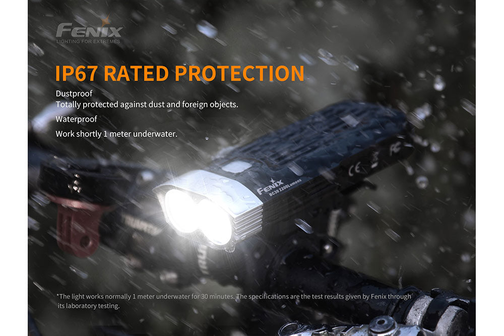 Fenix BC30 V2 LED Bike Light 2200 Lumen - Adventure-Ready