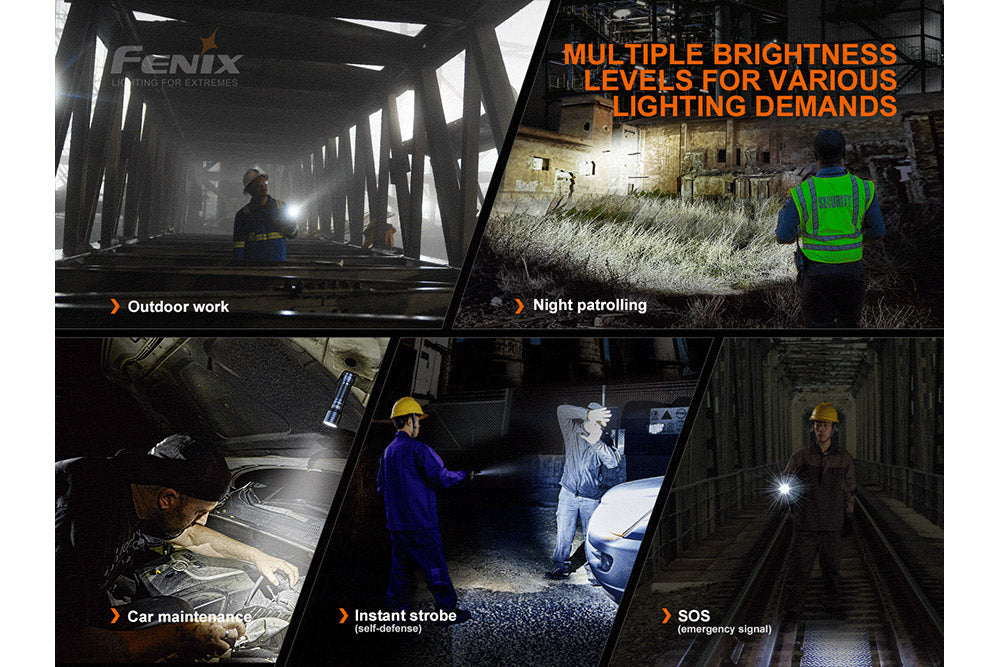 Fenix C7 Rechargeable LED Flashlight 3000 Lumens High Performance Industrial Grade For Maintenance Pros