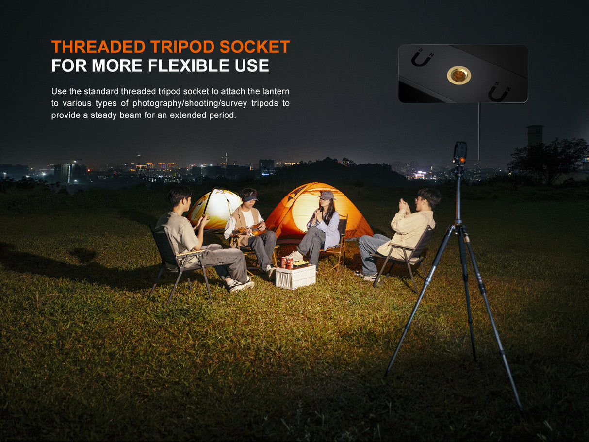 Fenix CL27R Lantern For Campers 1600 Lumens Dual Beam Spotlight And Floodlight 180m Beam Distance