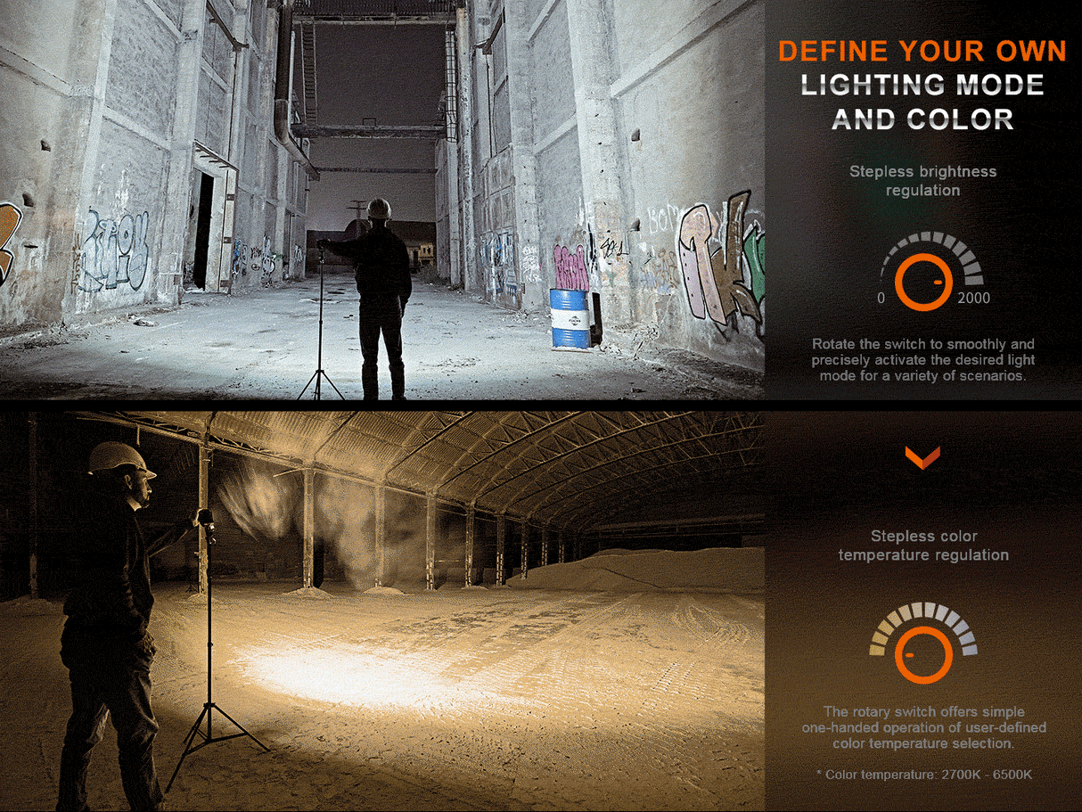 Fenix CL28R Outdoor LED Lantern For Camping And Photography Stepless Brightness 10 To 2000 Lumens 2700K To 6500K