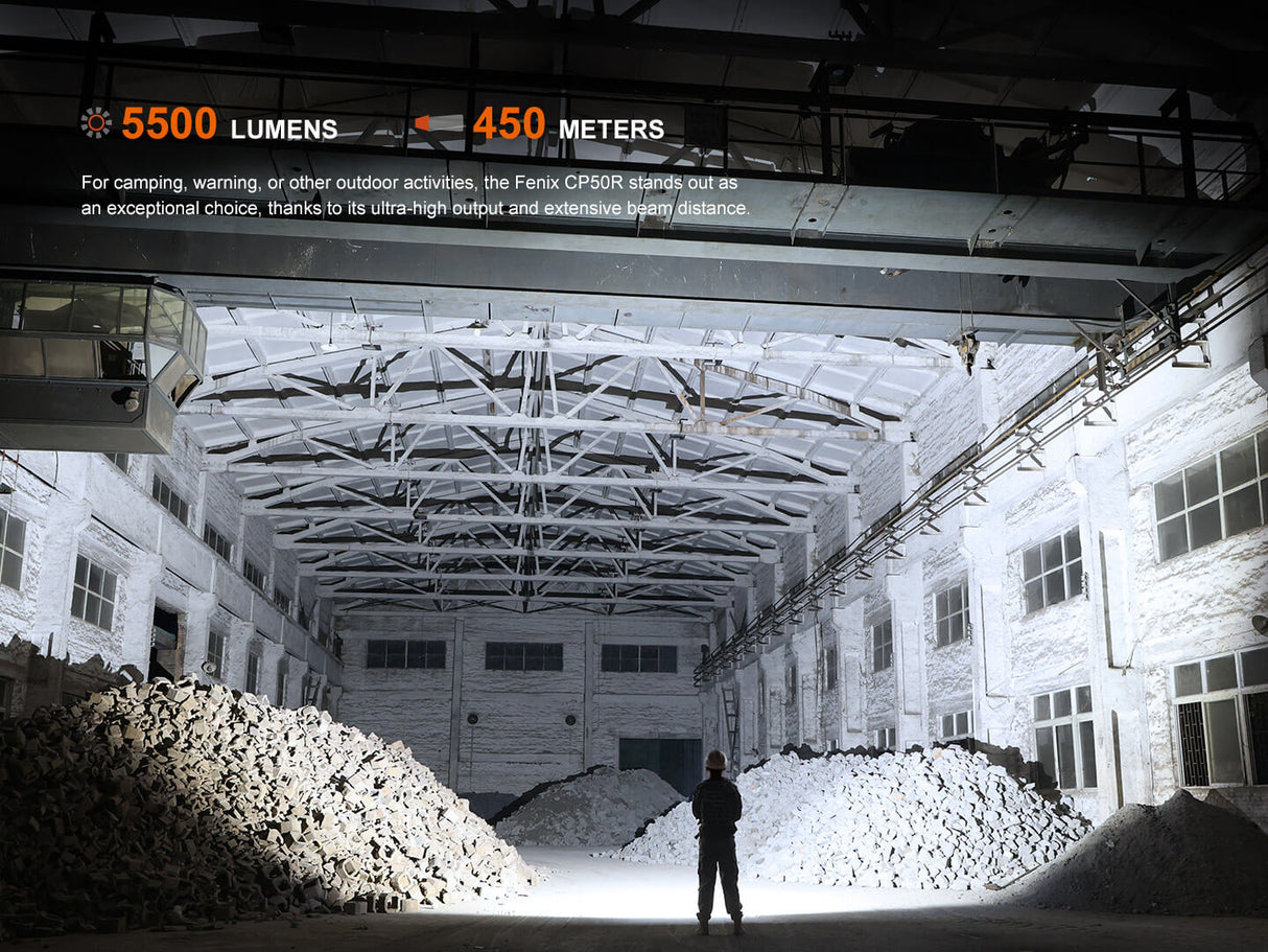 Fenix CP50R Road Hazard Camping Lantern For Campers And First Responders 5500 Lumen Output 1476 Ft Powerful Beam