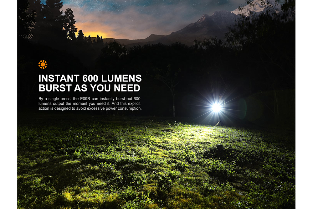 Fenix E09R Rechargeable Flashlight 600 Lumens Ultra Compact EDC For Outdoor Enthusiasts