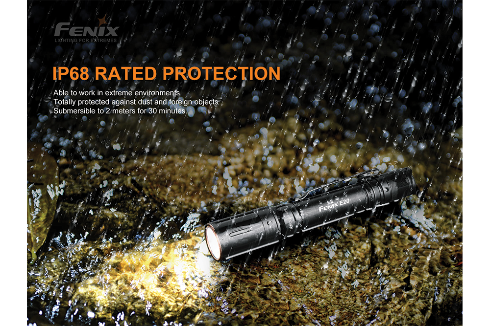 Fenix E20 V2.0 EDC Flashlight 350 Lumens Compact Two AA Power Ultra Thin Design For Everyday Carry