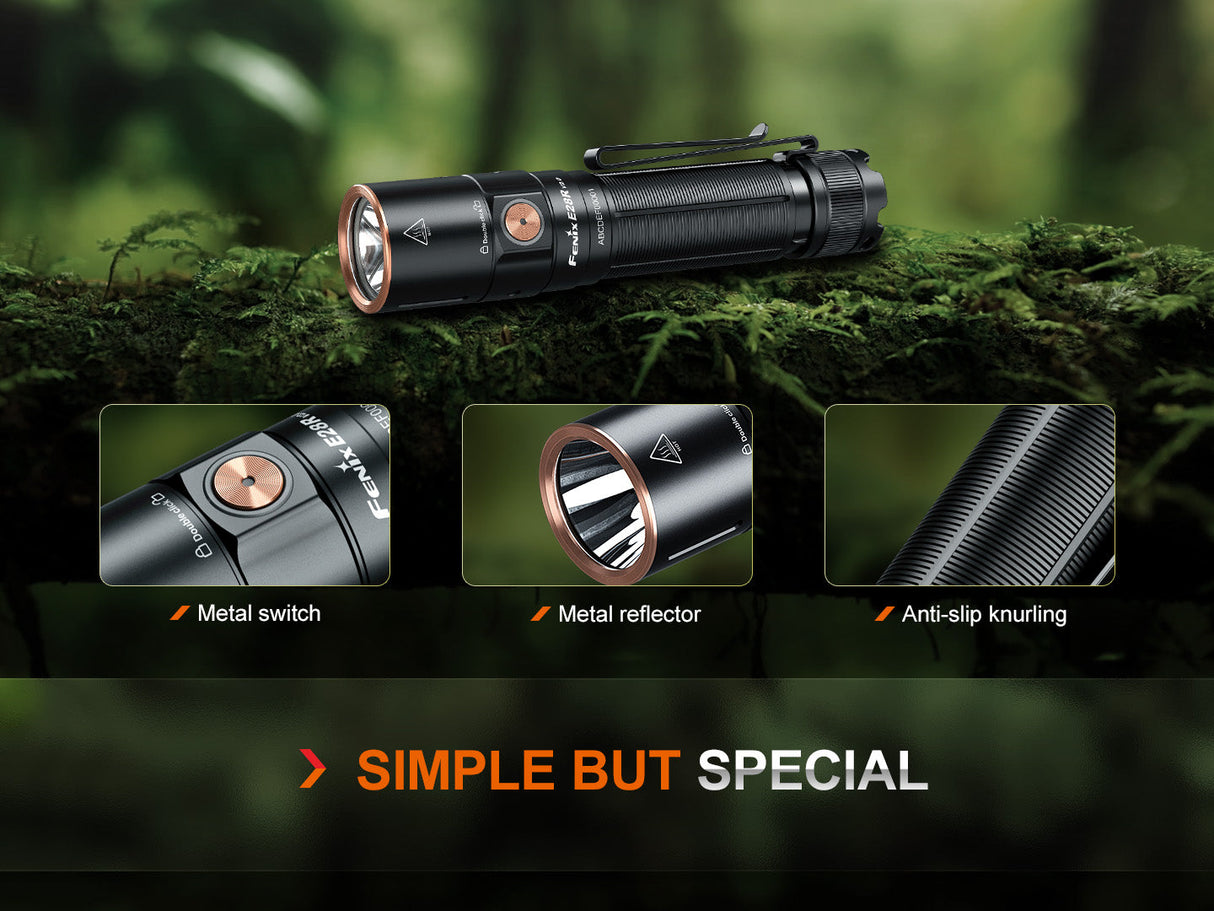 Fenix E28R V2 Rechargeable Flashlight for EDC Enthusiasts 1700 Lumens Magnetic Tail Cap