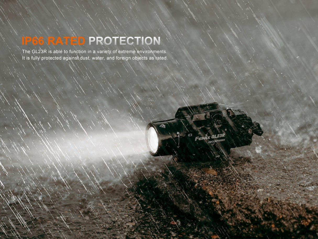 Fenix GL23R Green Laser Tactical Light 1200 Lumen Pistol Mounted With 520 Nanometer Laser For Hunters And Shooters