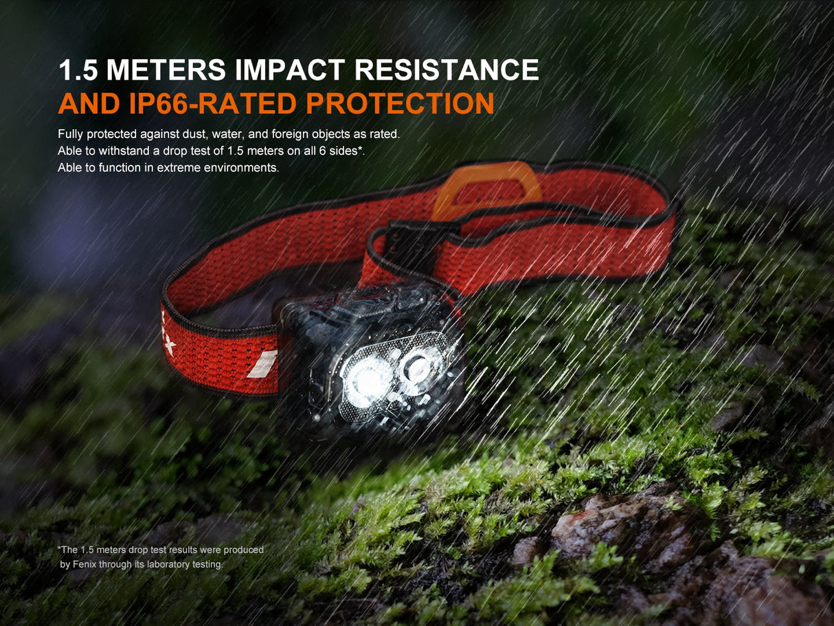 Fenix HL18R-T V2 Trail Running Headlamp Versatile 800 Lumen Output 410 Foot Beam White Warm Red Light