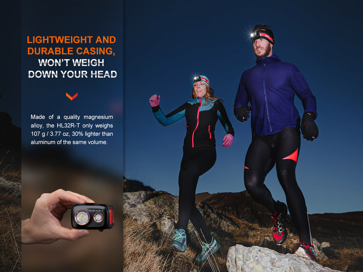 Fenix HL32R-T Trail Running Headlamp 800 Lumens USB C Rechargeable Magnesium Body for Trail Runners