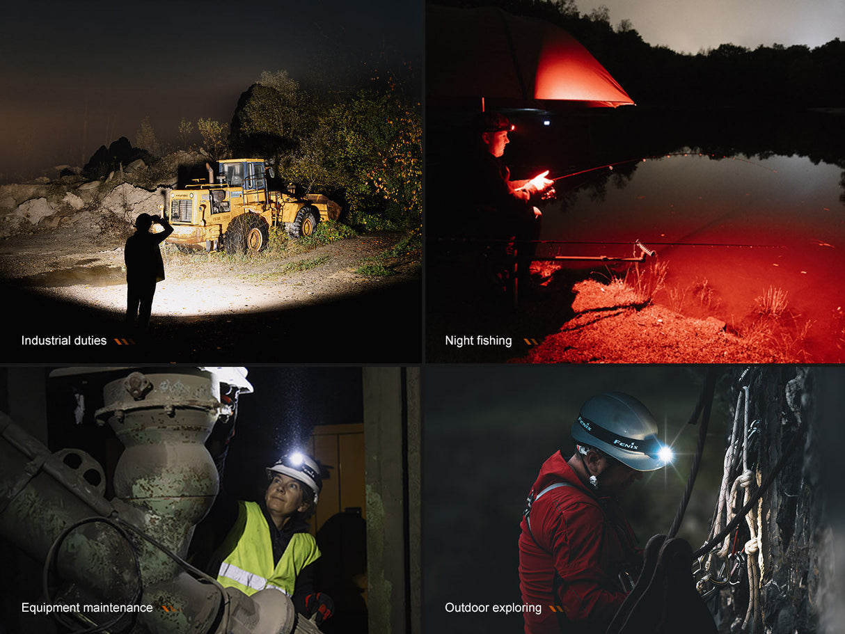 Fenix HL45R Rechargeable Headlamp With Gesture Sensing For Outdoor Enthusiasts 1000 Lumens Focusable Beam