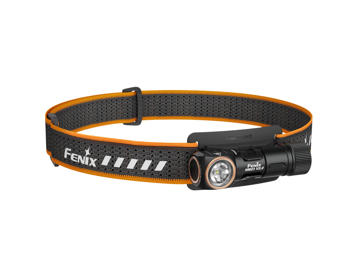 Fenix HM23 V2 Headlamp Ultralight 300 Lumen Detachable AA Power for Runners and Campers