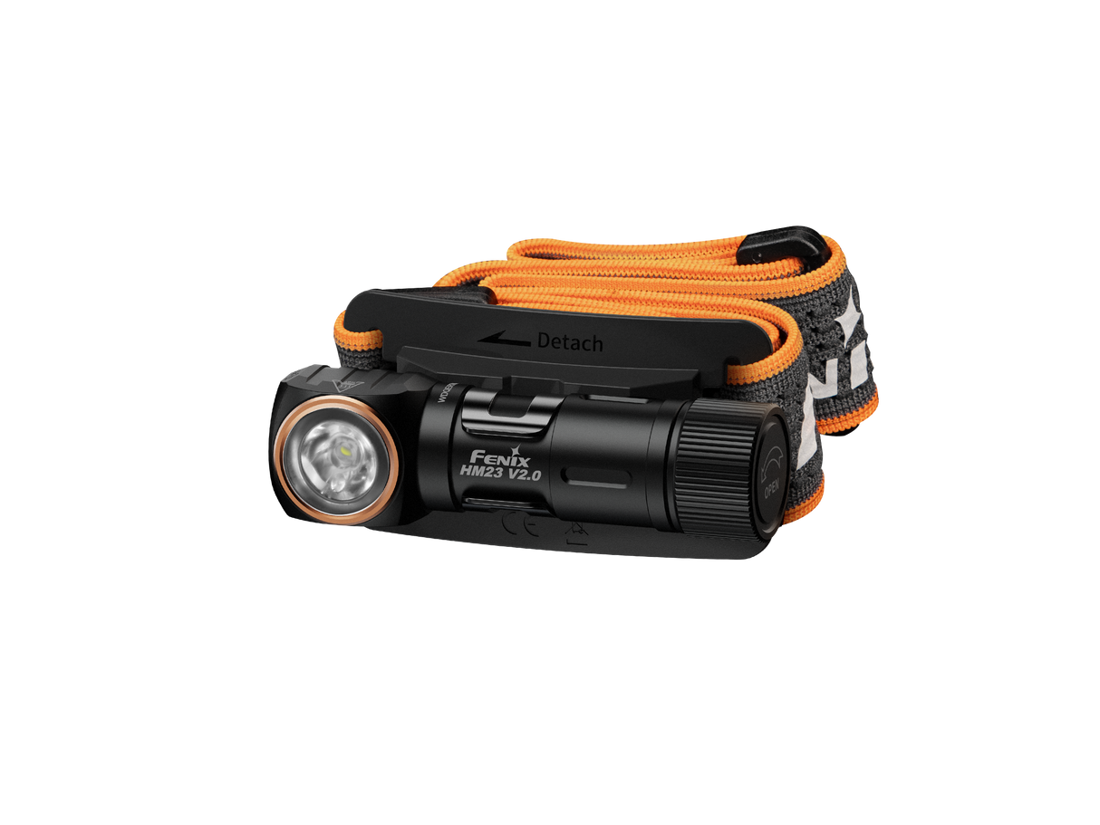 Fenix HM23 V2 Headlamp Ultralight 300 Lumen Detachable AA Power for Runners and Campers