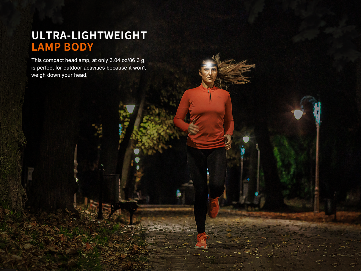 Fenix HM23 V2 Headlamp Ultralight 300 Lumen Detachable AA Power for Runners and Campers