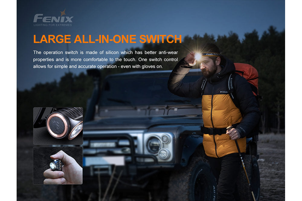 Fenix HM50R V2.0 Headlamp 700 Lumens Waterproof USB Type C Rechargeable for Outdoor Adventurers