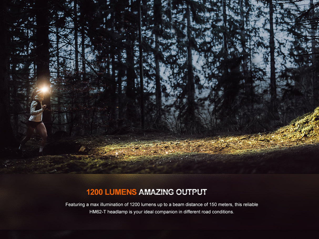 Fenix HM62-T Magnesium Trail Running Headlamp - Trail-Ready
