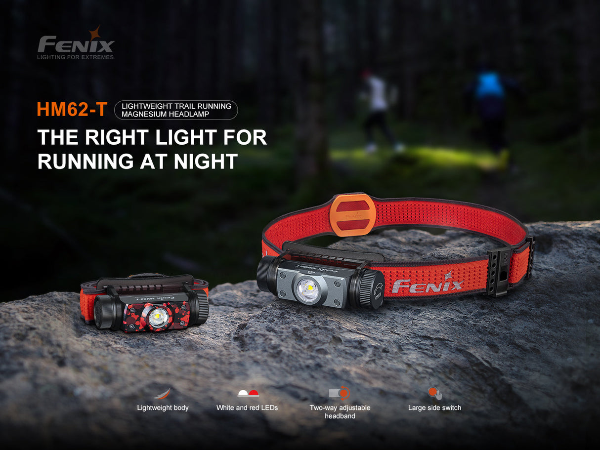 Fenix HM62-T Magnesium Trail Running Headlamp - Trail-Ready
