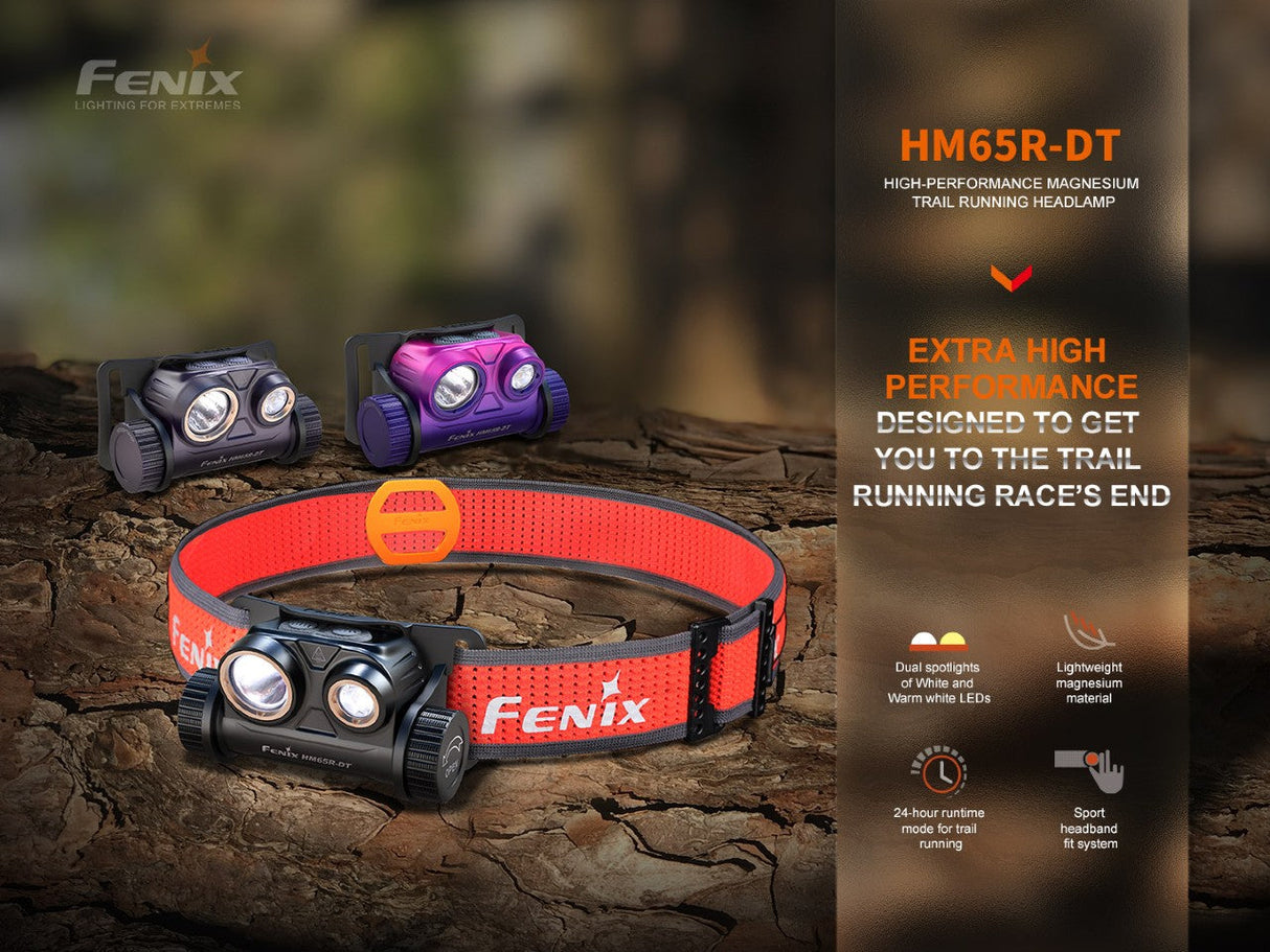 Fenix HM65R-DT Headlamp Trail Running Magnesium – Trail Pro