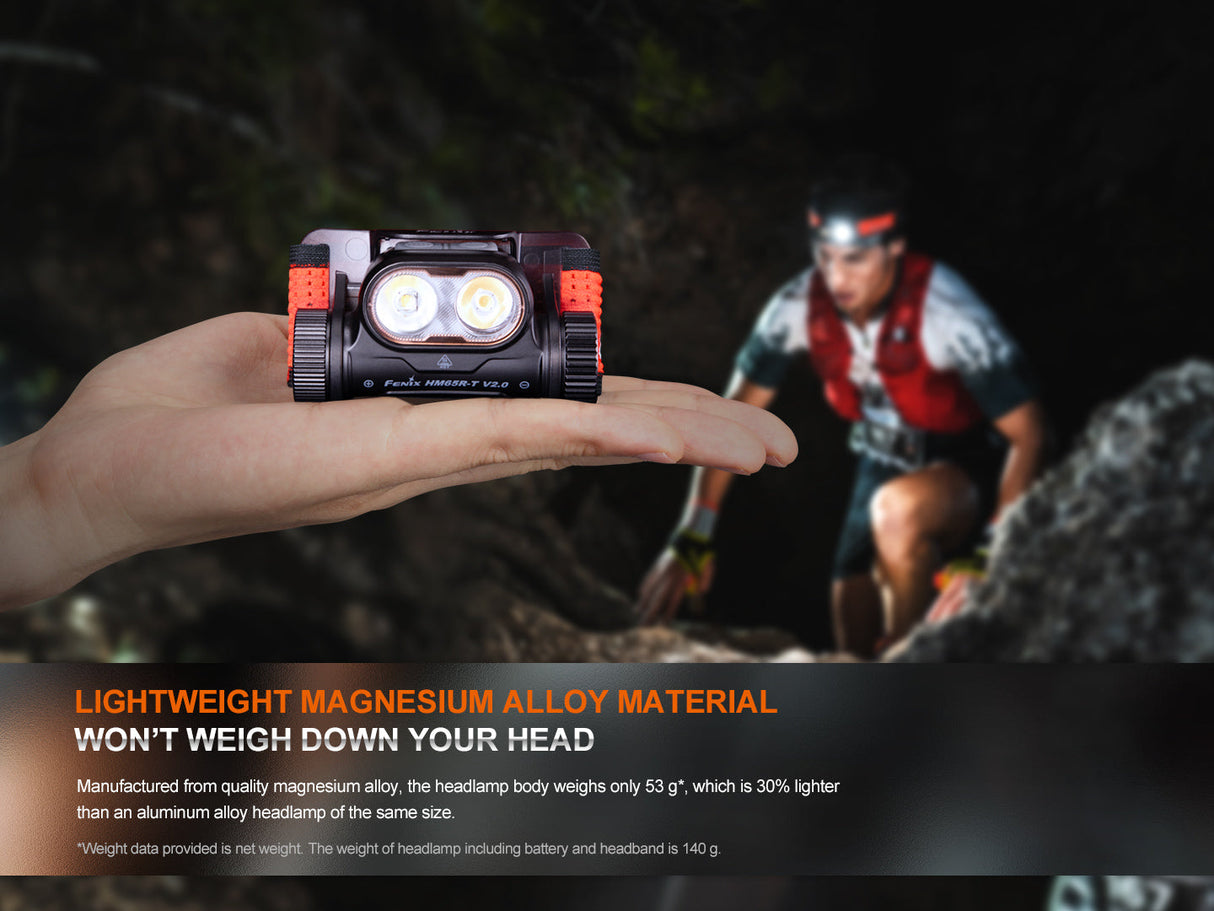 Fenix HM65R-T V2 Magnesium Trail Headlamp Adventure-Ready