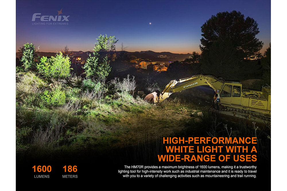 Fenix HM70R Headlamp 1600 Lumens Rechargeable – Trail-Ready