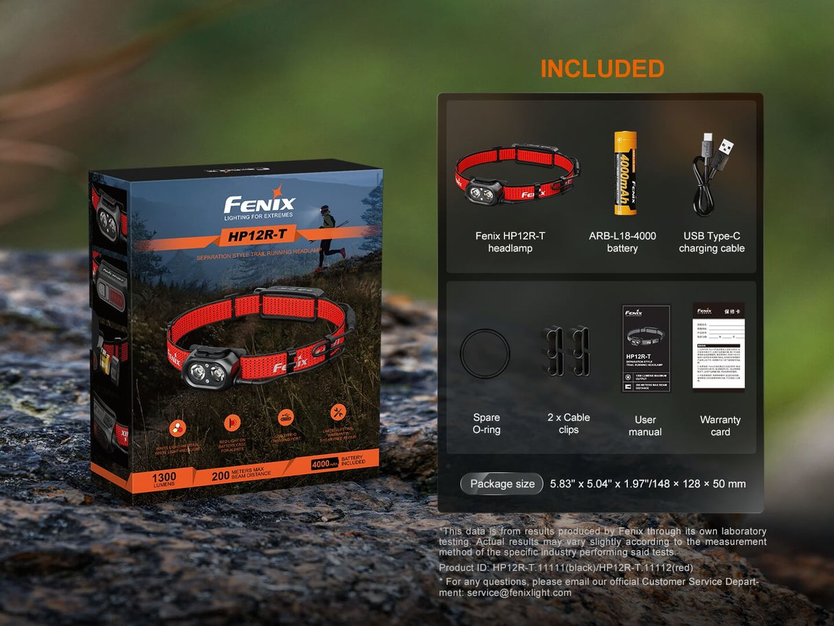 Fenix HP12R-T Balanced Trail Headlamp For Long-Distance Runners And Night Hikers With 1300 Lumen Max Output