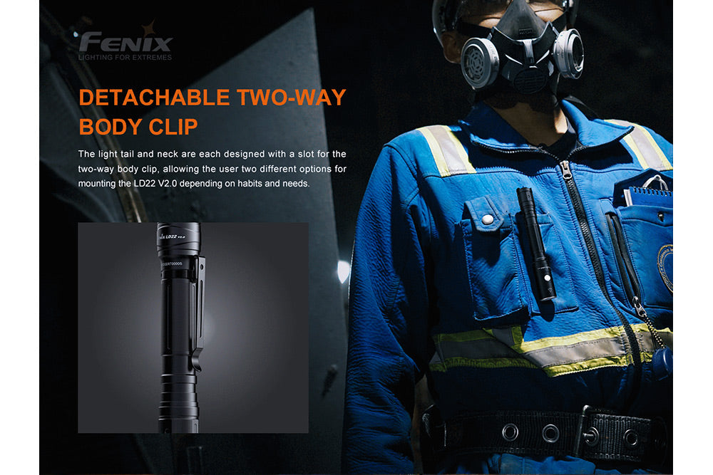 Fenix LD22 V2 Compact LED Flashlight 800 Lumens EDC Ready With Dual Switch And Durable Aluminum Body For Outdoor Fans