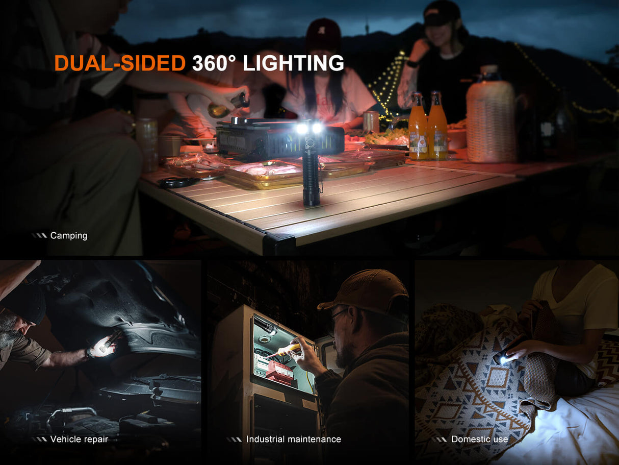 Fenix LD35R Tactical Flashlight USB C Rechargeable 1800 Lumen Multimode Lantern With COB Panels For Outdoor Enthusiasts