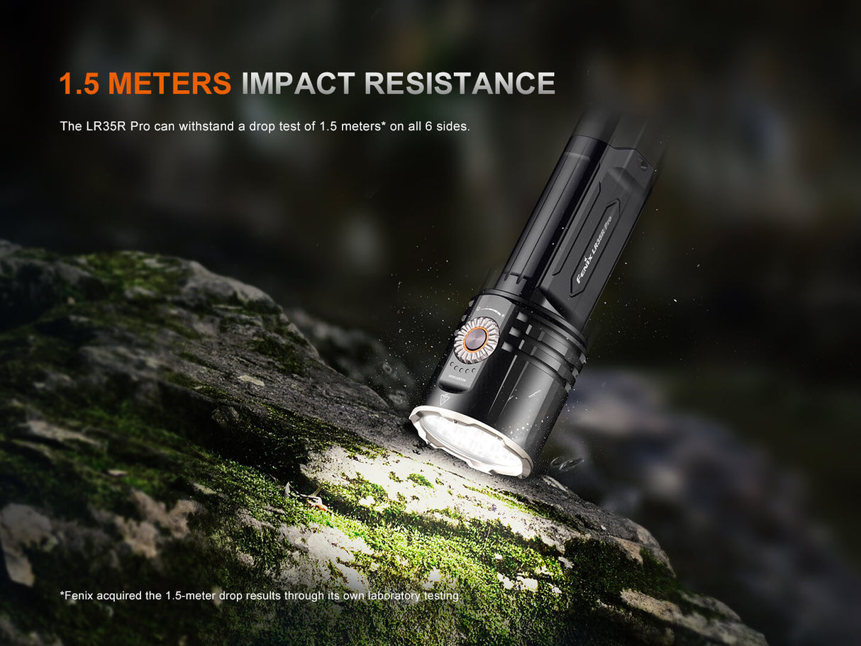 Fenix LR35R Pro Rugged Rechargeable Palm Sized Searchlight For Professionals And Outdoor Enthusiasts