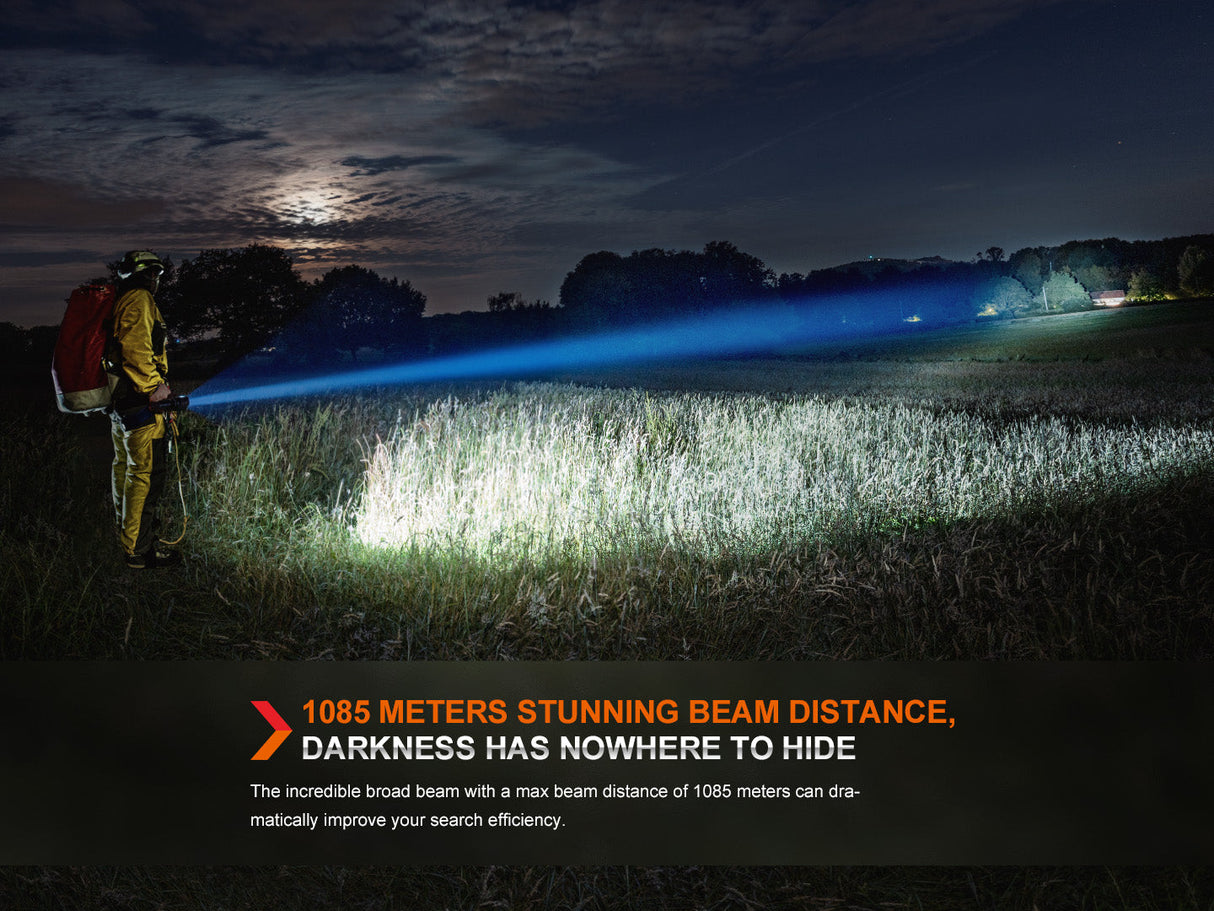 Fenix LR60R Rechargeable Searchlight 21000 Lumens OLED Display Long Range Beam Outdoor Pros
