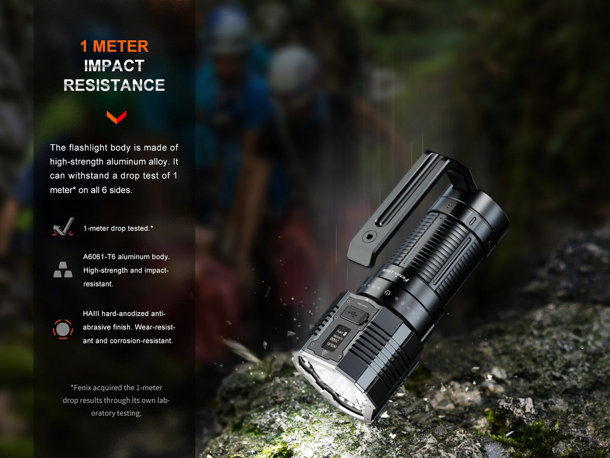 Fenix LR60R Rechargeable Searchlight 21000 Lumens OLED Display Long Range Beam Outdoor Pros