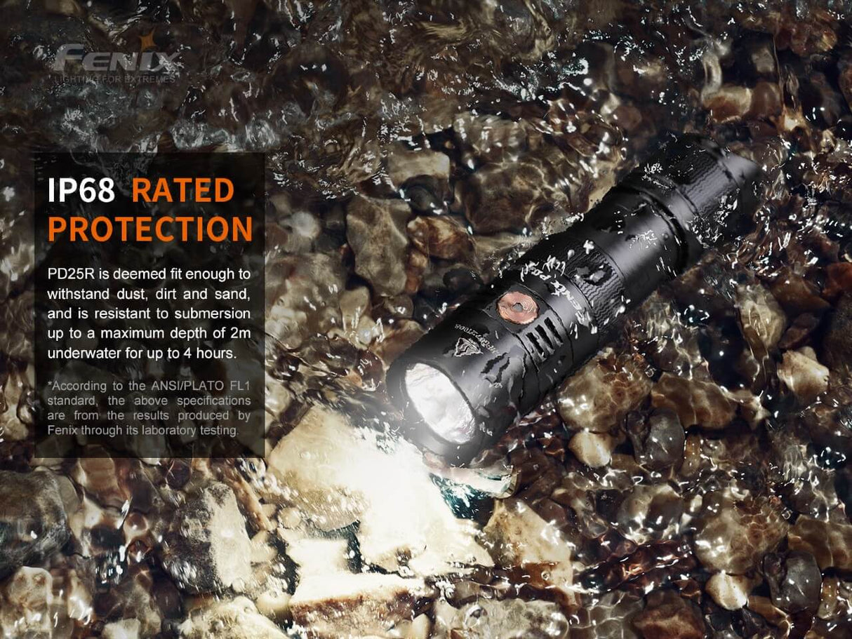 Fenix PD25R USB-C Rechargeable LED Flashlight – Trail-Ready