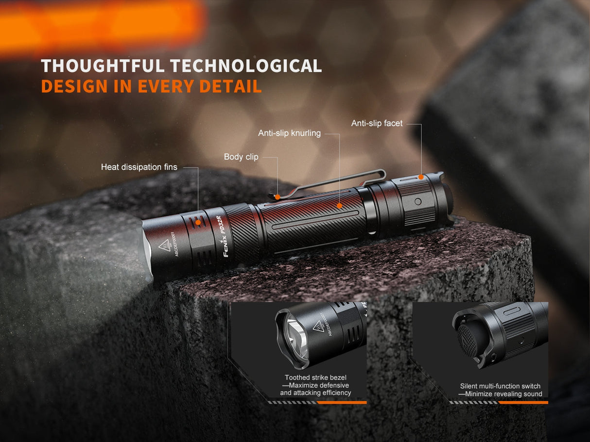 Fenix PD32R Rechargeable LED Flashlight - Adventure-Ready
