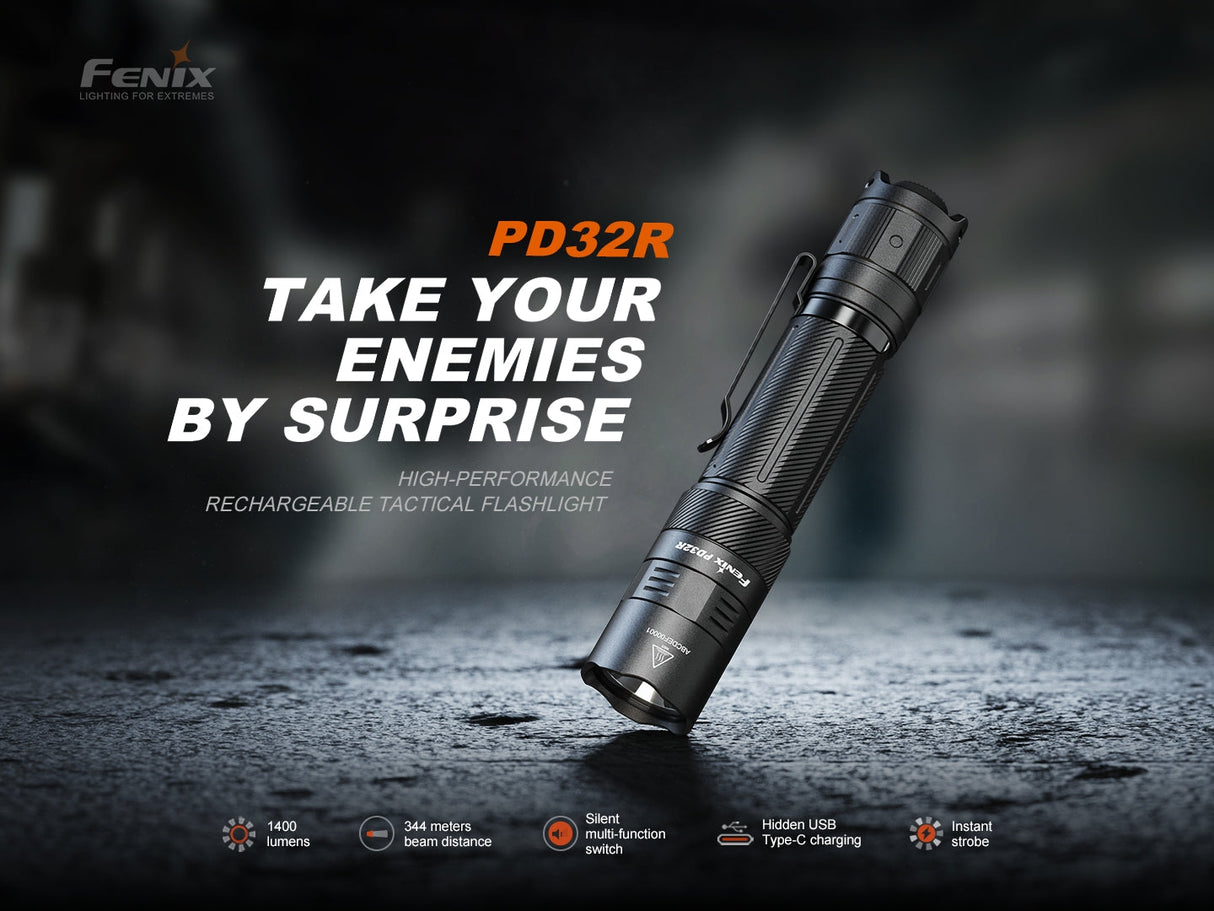 Fenix PD32R Rechargeable LED Flashlight - Adventure-Ready