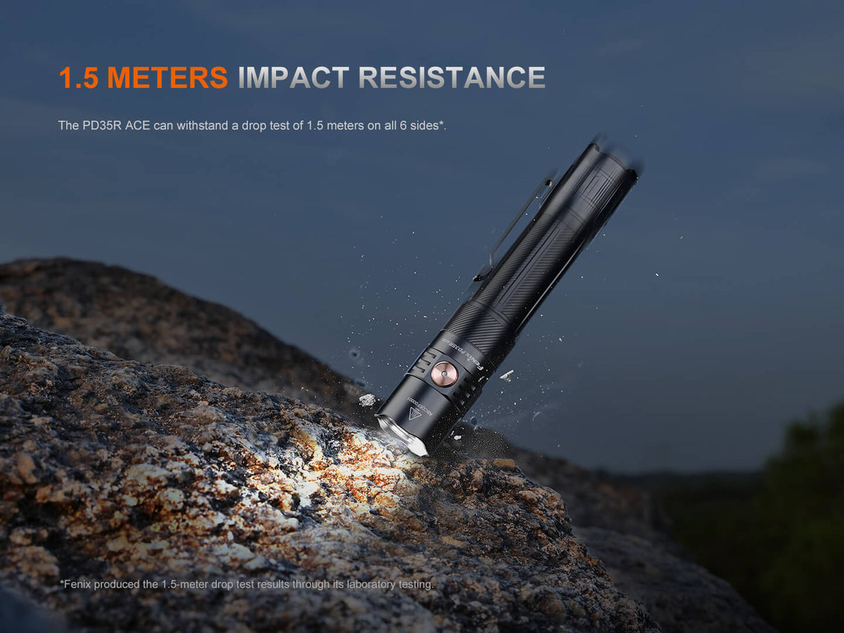 Fenix PD35R ACE Tactical Flashlight - Trail-Ready Gear