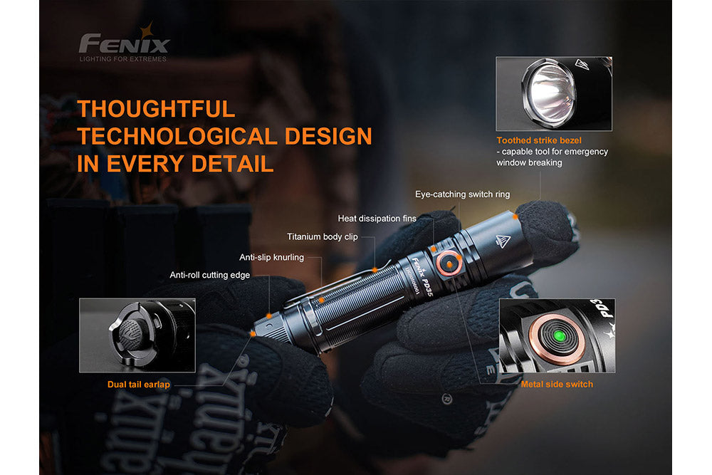 Fenix PD35 V3.0 EDC Flashlight 1700 Lumens Adventure Ready