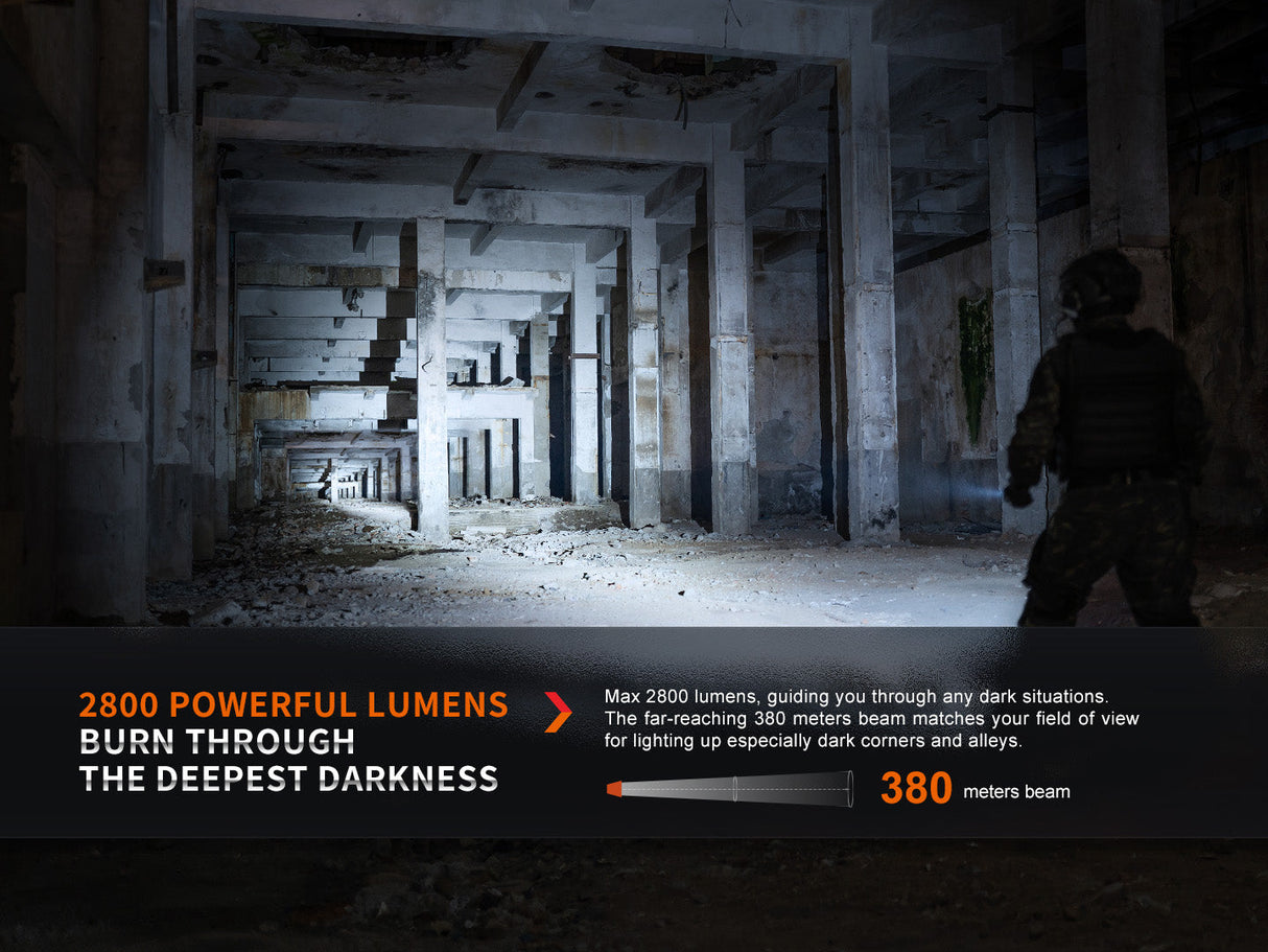 Fenix PD36R Pro 2800 Lumen Flashlight - Adventure Ready