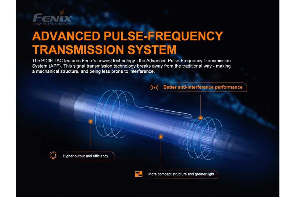 Fenix PD36 TAC 5.5in Flashlight 3000 Lumens – Trail Tested