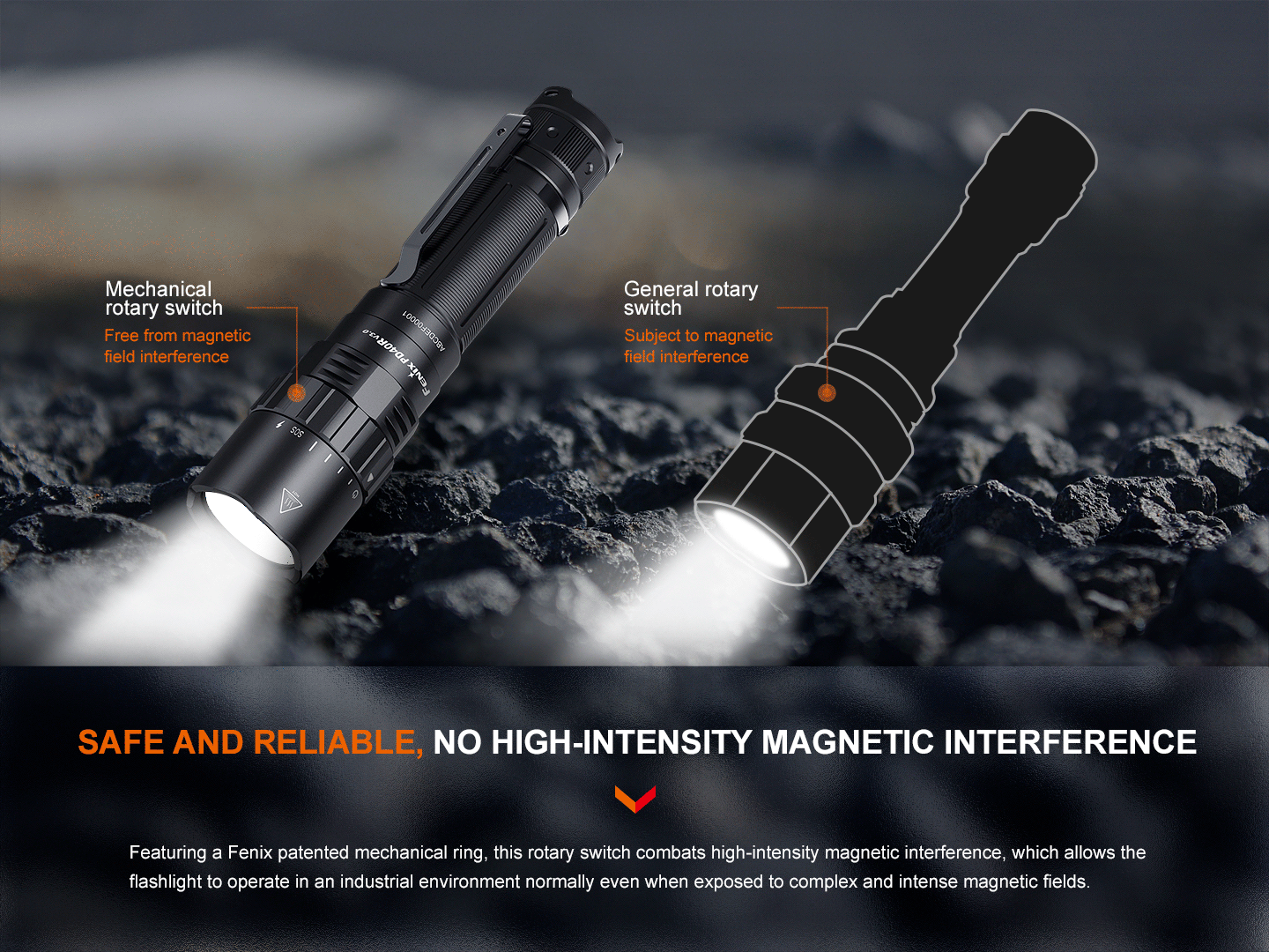 Fenix PD40R V3 Rechargeable Flashlight Adventure Ready
