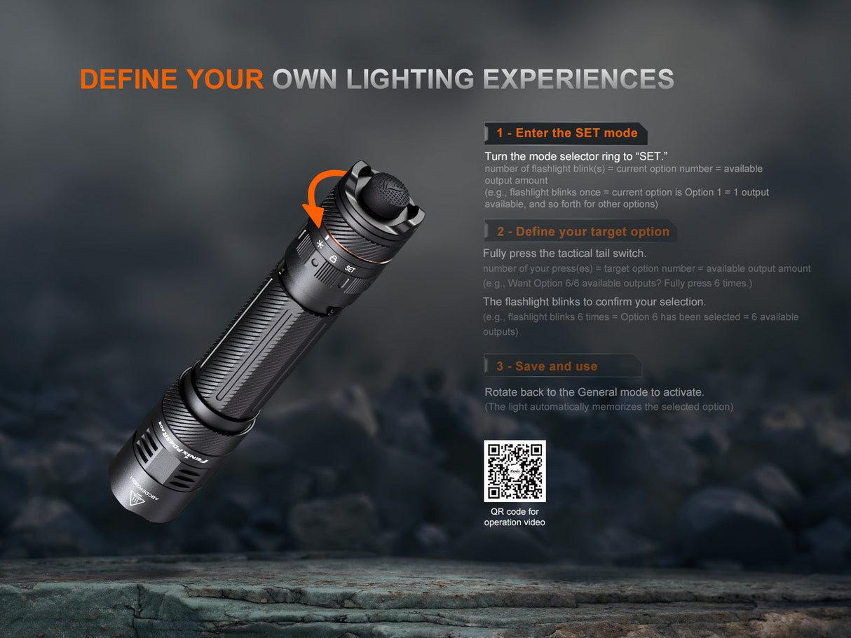 Fenix PD45R ACE Tactical Flashlight - Trail-Ready Gear